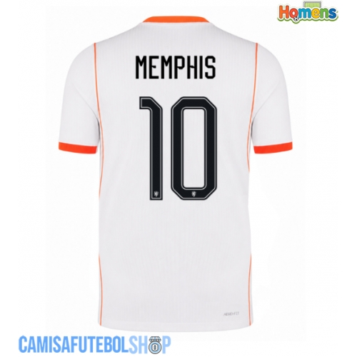 Camisa de time de futebol Países Baixos Memphis Depay #10 Replicas 2º Equipamento Mundo 2026 Manga Curta